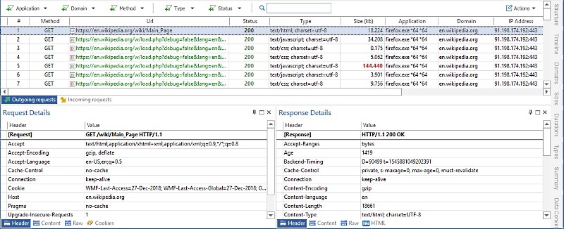 HTTP Analyzer GUI