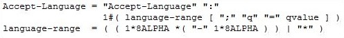 HTTP Header Accept-Language Filed
