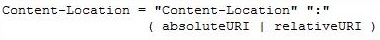 HTTP Header Content-Location Filed