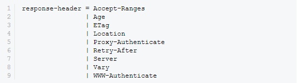 HTTP Protocol Response Headers