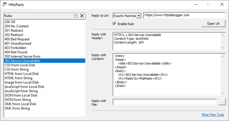 Simulate HTTP API Server Responses